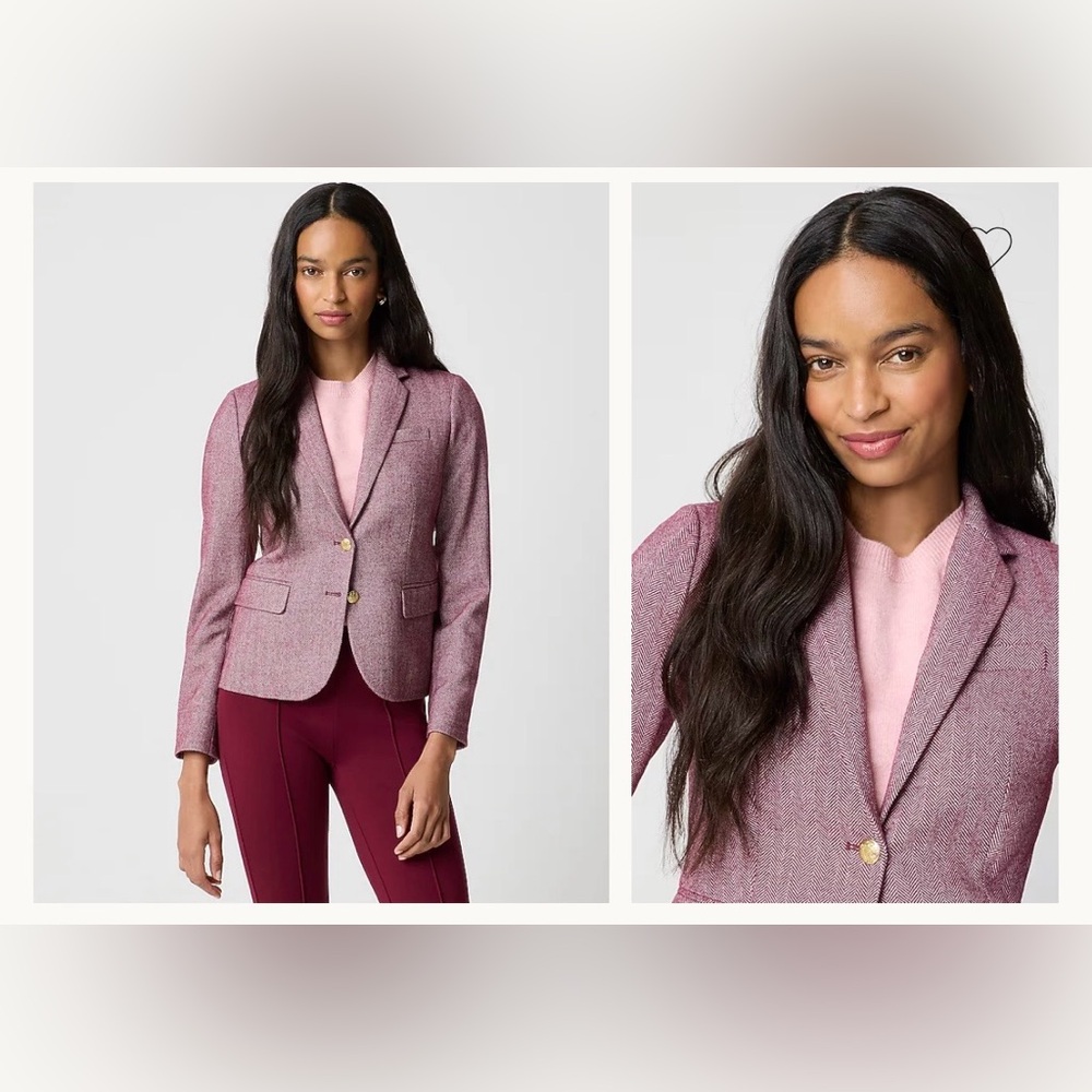 J. Crew Woman’s Herringbone Schoolboy Blazer - Picture 2 of 7